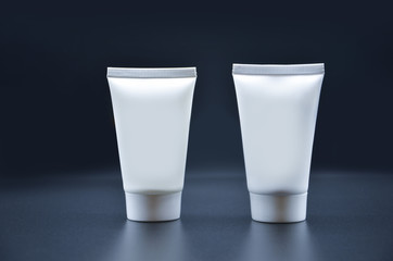 liquid cream lotion cosmetic container packaging mockup template