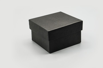 black box mock up white isolated background