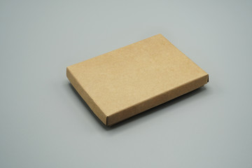 brown paper cardboard box mock up