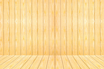 Wooden floor with wooden wall with the same tone.