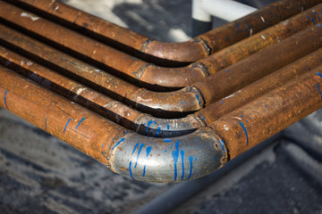 rusty pipe welding angle