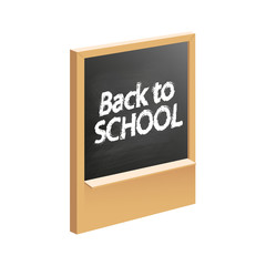 Vector illustration of a board with the inscription "Back to school"
