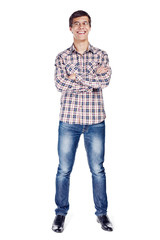 Man with arms crossed full body