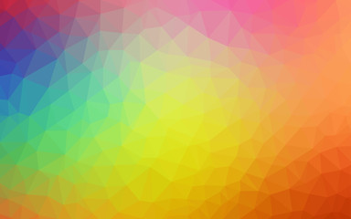 Light Multicolor vector gradient triangles texture.