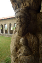 detail of the historic yard at the Saint Bertrand de Comminges Cathedrale in France
