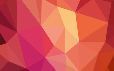 Light Red, Yellow vector abstract polygonal template.
