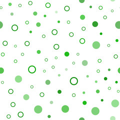 Light Green vector seamless texture with disks.