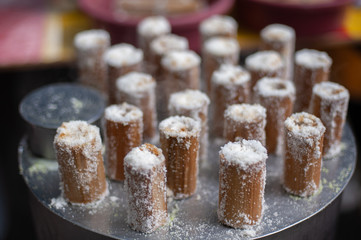 Steamed Coconut Husk With Coconut Sugar 