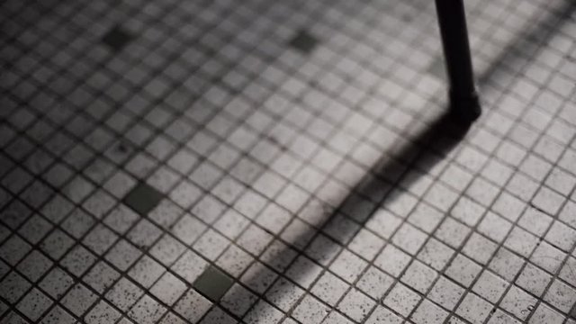 Floor tiles and shadow.