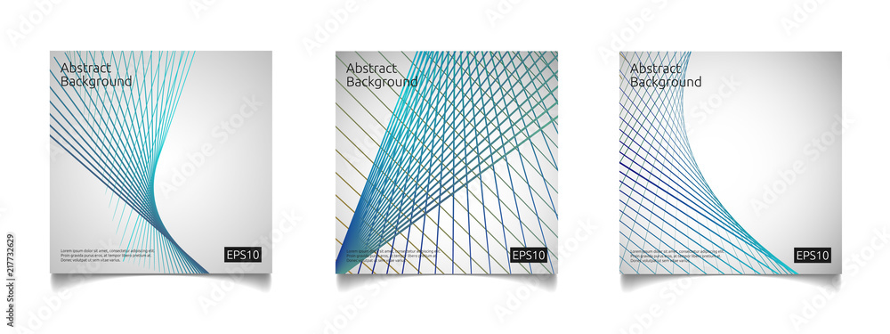 Aufkleber abstract colorful line art cover template with gradient shape composition design concept background 