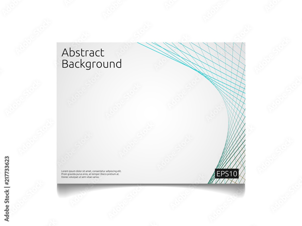 Poster abstract colorful line art cover template with gradient shape composition design concept background 