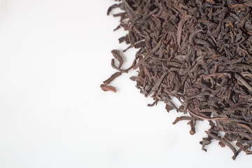 dry black tea leaves