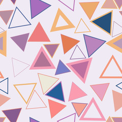 Seamless artistic triangle background pattern abstract. Design, shape, canvas & vector.