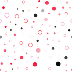 Light Pink, Yellow vector seamless pattern with spheres.