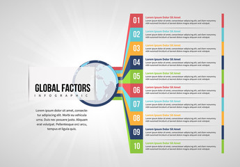 10 Step Global Factors Infographic Layout