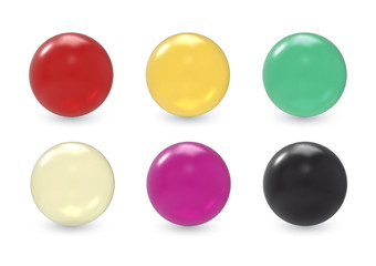 Set of glass balls .Set of colorful balls ,vector