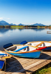 Hopfensee lake.Bavaria, Germany