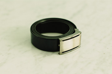 Black elegant business man belt