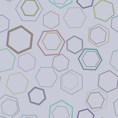 Seamless background abstract geometric hexagon pattern for design. Decoration, color, illustration & art.