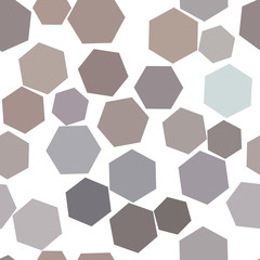 Seamless color abstract hexagon geometric pattern generative art background. Decoration, backdrop, graphic & shape.