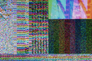 Pixel pattern of a digital glitch / Abstract background, pixel patterns of a digital glitch.