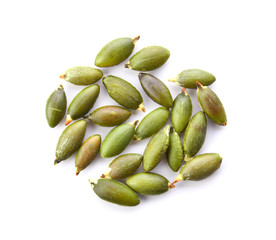 Pumpkin seeds isolated on white background