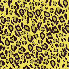 trendy seamless pattern yellow leopard