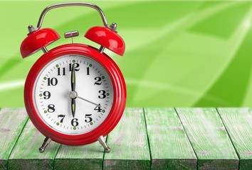 Retro alarm clock on desk