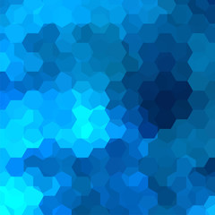 Abstract hexagons vector background. Blue geometric vector illustration. Creative design template.
