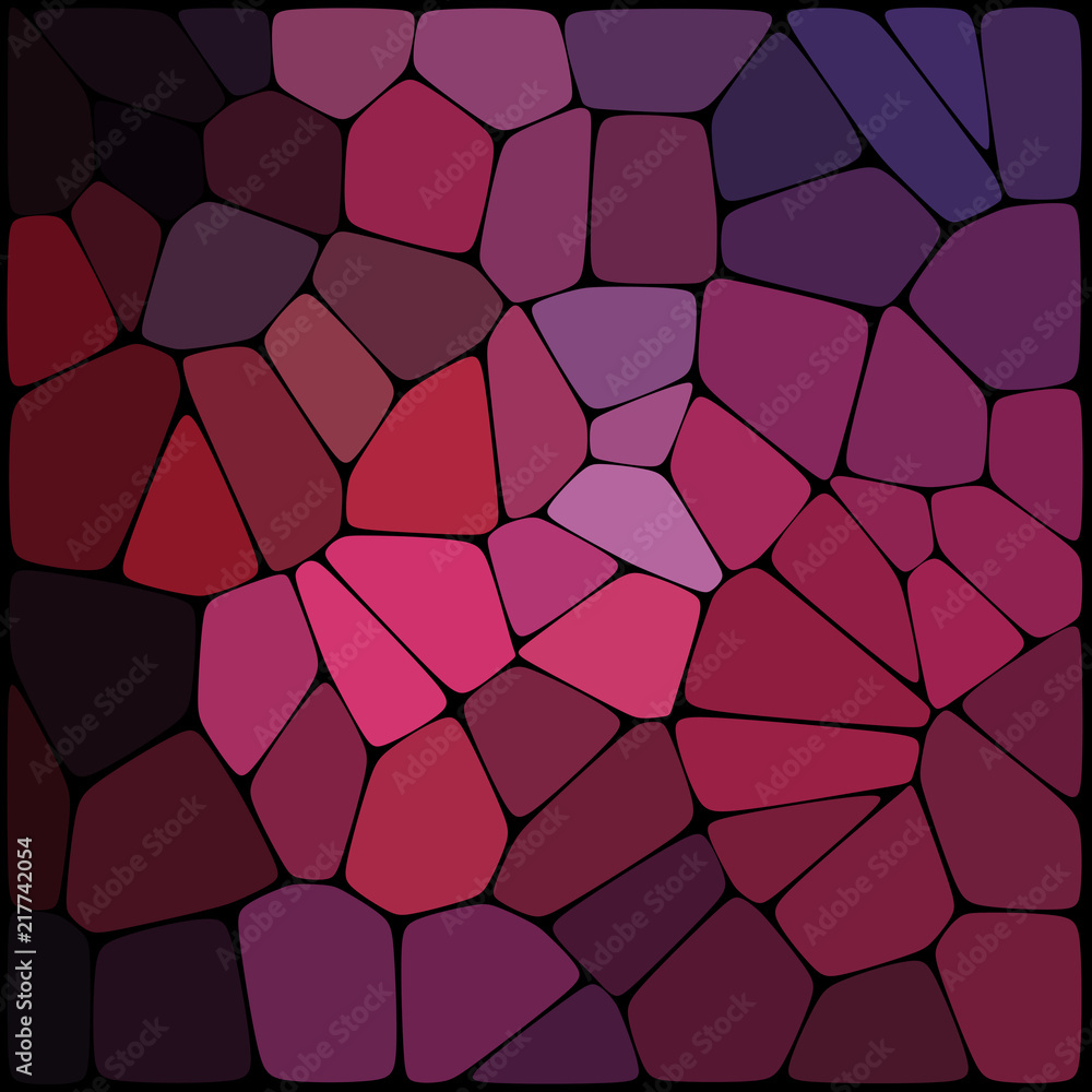 Poster abstract background consisting of black lines with rounded edges of different sizes and purple geome