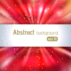 Beautiful rays of light. Shiny eps 10 background. Red radial radiant effect. Vector illustration