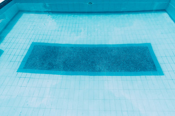 Surface of blue swimming pool, Background of water in swimming pool.