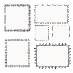 set of doodle frames
