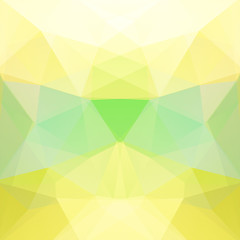 Obraz premium Abstract background consisting of yellow, green, white triangles. Geometric design for business presentations or web template banner flyer. Vector illustration