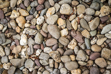 Brown pebbles stone background