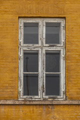 Window on the colorful facade