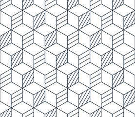 Black line pattern on white, seamless backdrop, minimalistic design