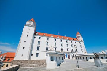 Courtyard of Medieval Castle in Bratislava, Slovakia