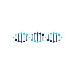 DNA helix strand vector logo element illustration