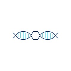 dna honeycomb helix hexagon logo vector icon illustration