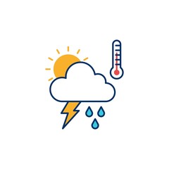 weather illustrative icon vector illustration line outline monoline