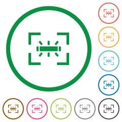 Obraz premium camera white balance fluorescent mode flat icons with outlines