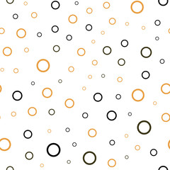 Dark Orange vector seamless cover with spots.