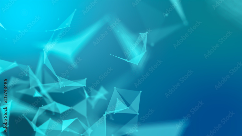 Poster blurry structure molecule and communication. scientific concept for your design.blurry geometric abs