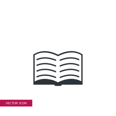 open book icon vector