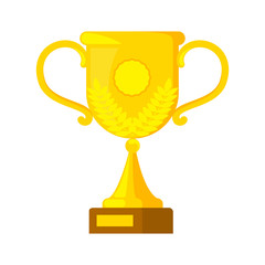 Golden trophy cup
