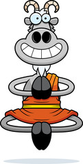 Smiling Cartoon Goat Monk