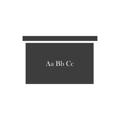 ABC on blackboard vector icon