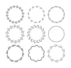 Beautiful monogram set with floral elements