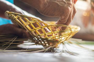 handmake thailand  plaiting basket